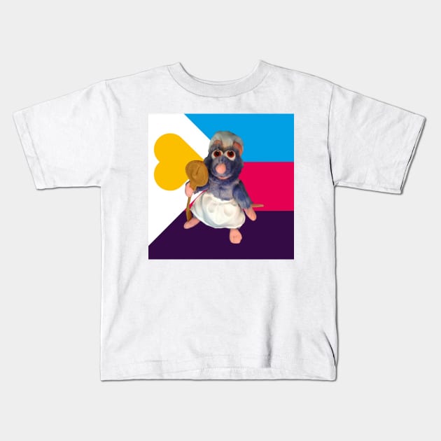 Ratatouille Polyamorous Rights (new flag) Kids T-Shirt by casserolestan